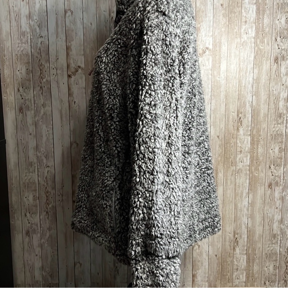 Weatherproof Gray Sherpa Pullover Jacket - image 3